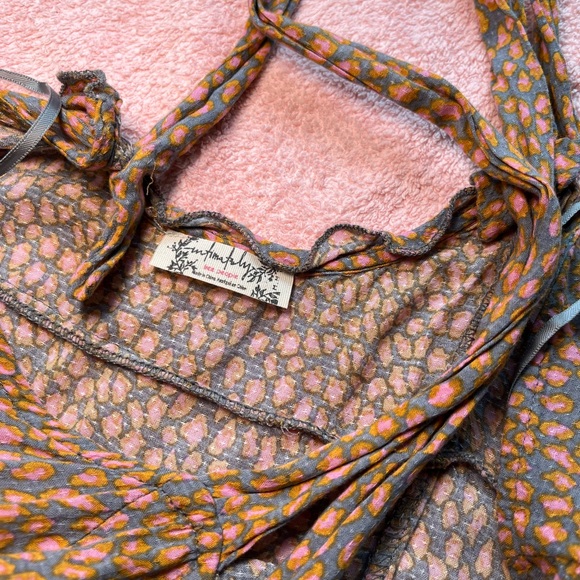 Free People Tan Sleeveless Buttoned Peplum Camisole - Picture 5 of 7